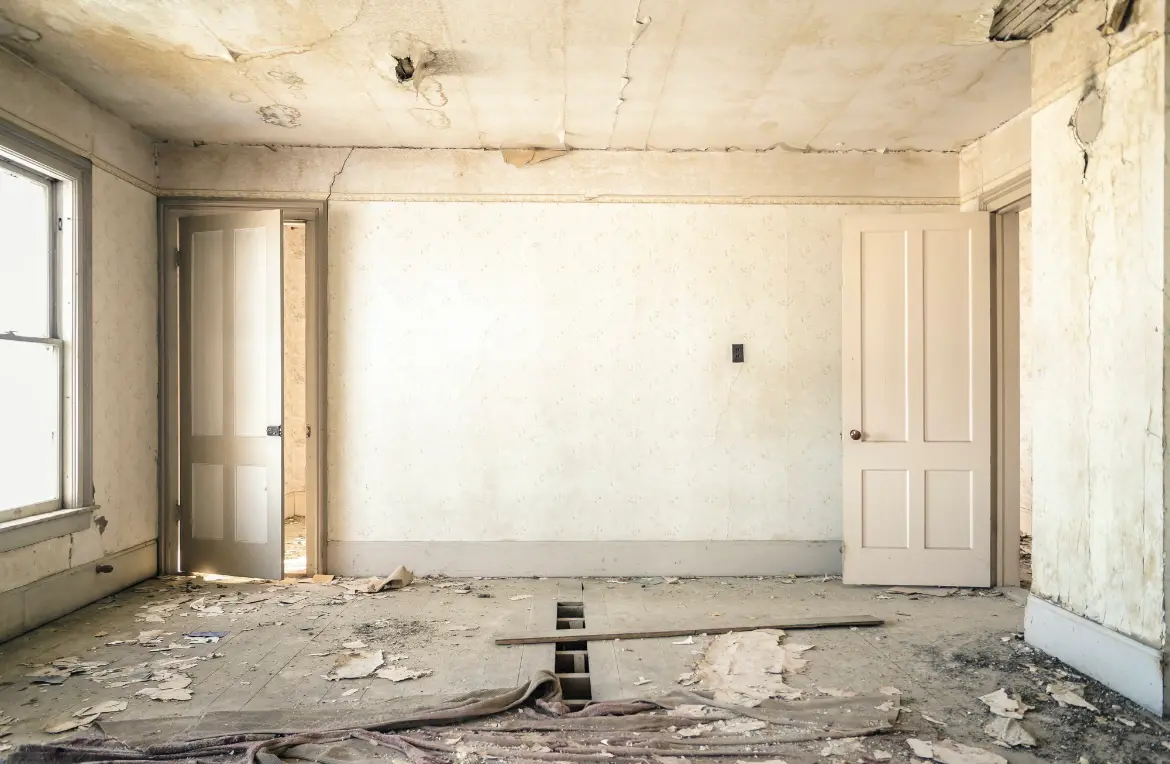 Waste disposal crew managing a cleanout project in Fowler